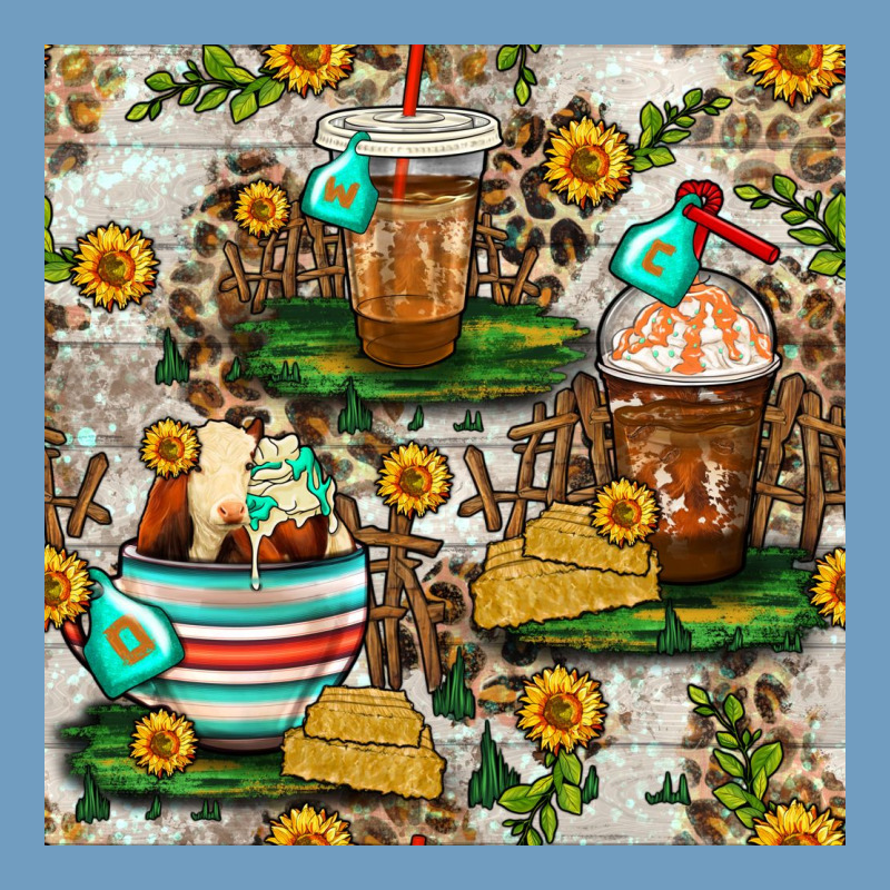 Cow Coffee Cups And Farm With Leopard Seamless Pattern Bbs Urban Heavy Tee by BundleAndBundleShop | Teevron