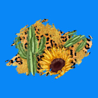 Cactus Leopard Sunflower Glitter  Patch Zipper Hoodie | Teevron