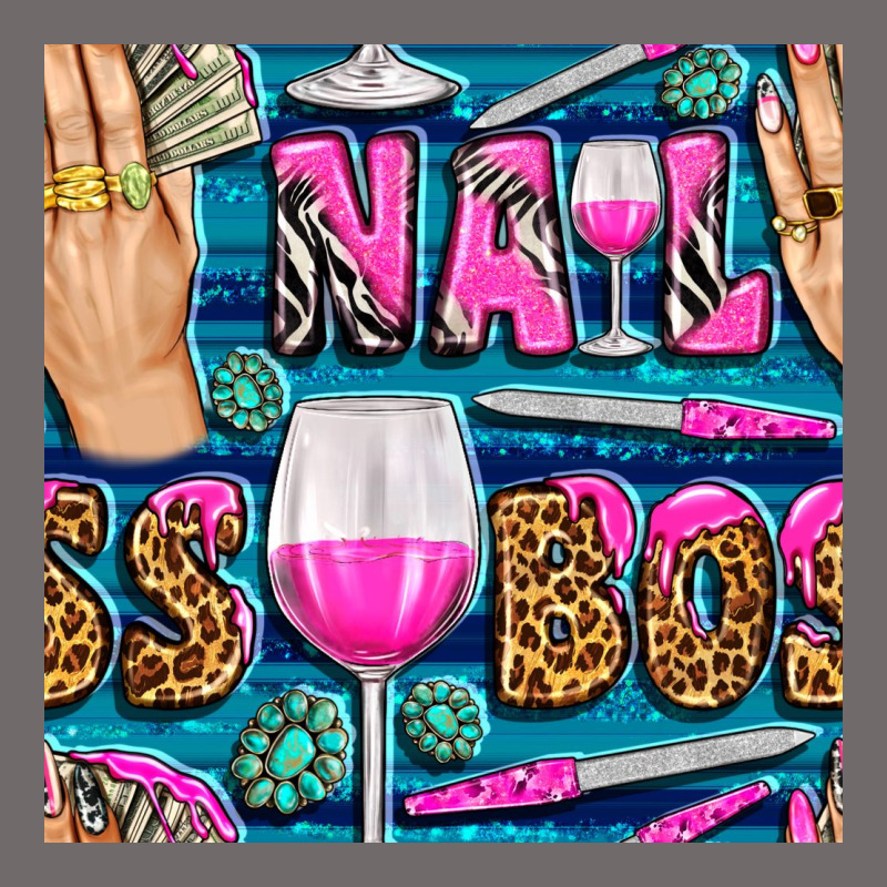Nail Boss Money Hand And Wine With Gemstone Leopard And Zebra Seamless Urban Heavy Tee by BundleAndBundleShop | Teevron
