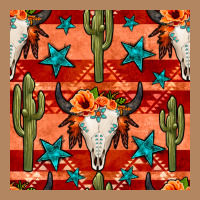 Bull Skull Cactus Seamless Pattern Long Sleeve Tee | Teevron
