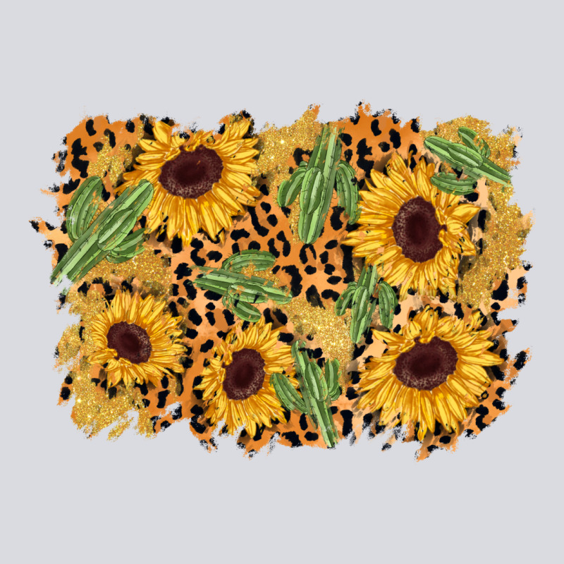 Cactus Leopard Sunflower Glitter Background Zipper Hoodie by AdoDesignShop | Teevron