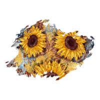 sunflower glitter leather patch | Teevron