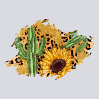 Cactus Leopard Sunflower Glitter  Patch Zipper Hoodie | Teevron