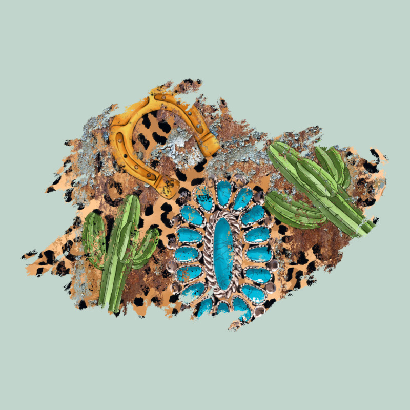 Horseshoe Leopard Gemstone Cactus Patch Zipper Hoodie by AdoDesignShop | Teevron