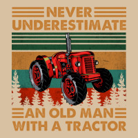 Never Underestimate An Old Man With A Tractor Retro Vintage Heavyweight Hoodie | Teevron