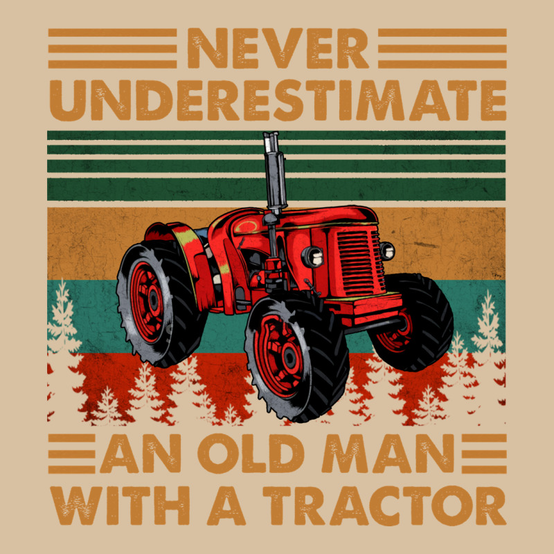 Never Underestimate An Old Man With A Tractor Retro Vintage Heavyweight Hoodie by artisFamous | Teevron