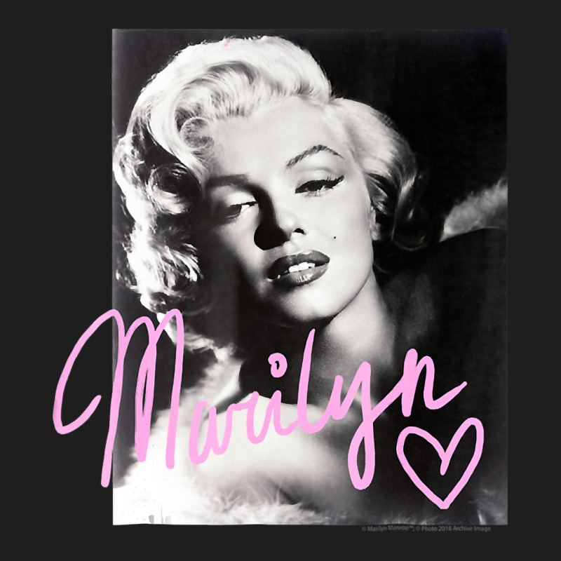 Monroe Black And White Pink Handwriting T Shirt Heavyweight Hoodie by artisFamous | Teevron