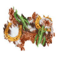horseshoe cowhide cactus patch | Teevron