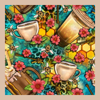 Honey And Bee Coffee Cup With Flowers And Leopard Seamless Pattern Bbs Urban Heavy Tee | Teevron