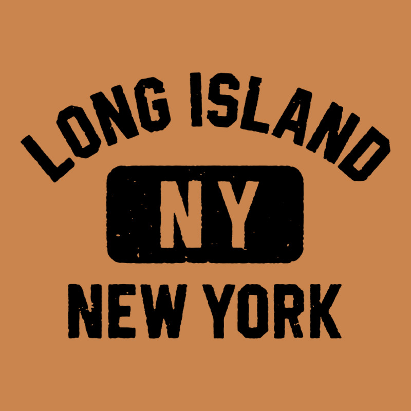 Long Island Ny Gym Style Distressed Amber Print Heavyweight Hoodie by artisFamous | Teevron