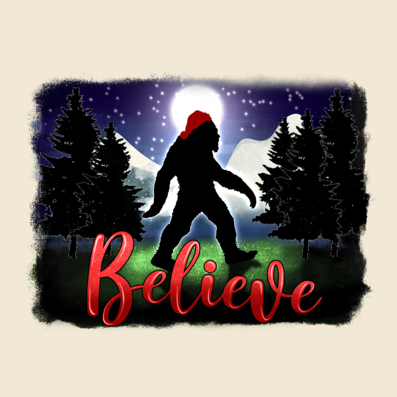 Bigfoot Believe Christmas Ladies Tee by FaDigitalArtStudio | Teevron