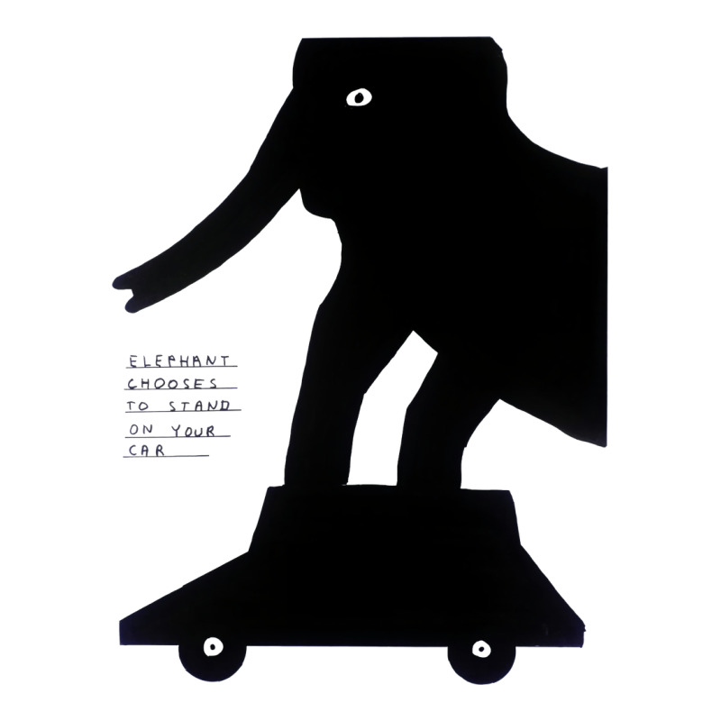 Elephant Black To Stand On Your Car Heavyweight Hoodie by artisFamous | Teevron