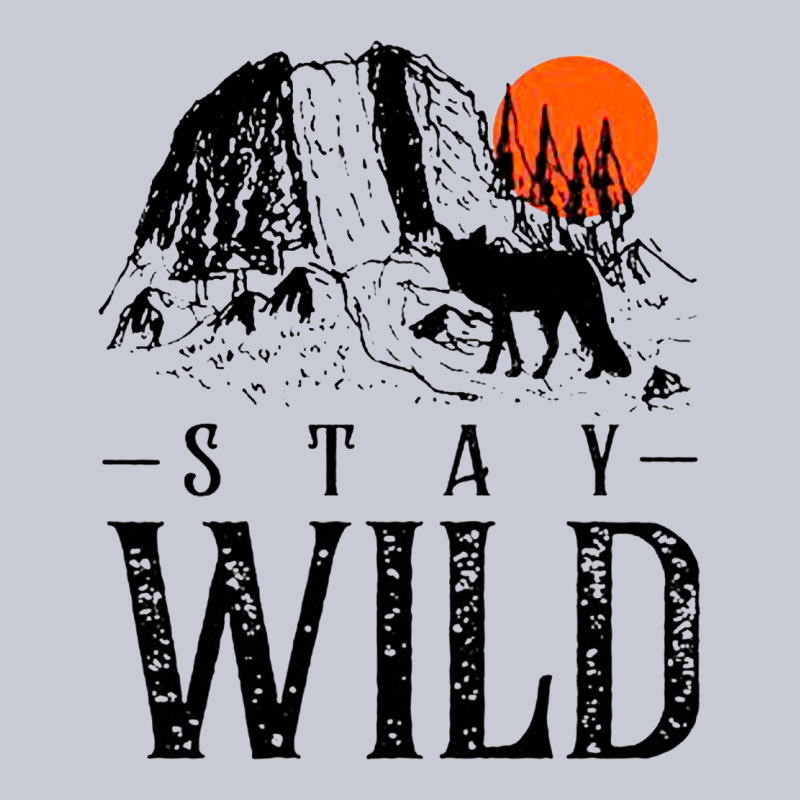 Stay Wild Illustration With Mountain Heavyweight Hoodie by artisFamous | Teevron