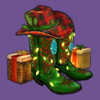 Cowboy Hat With Boots Christmas Vintage Tee | Teevron