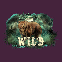 Stay Wild Night Grizzly Bear Premium Tee | Teevron