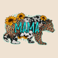 Mama Bear Sunflowers Leopard Cowhide Mother's Day Urban Heavy Tee | Teevron