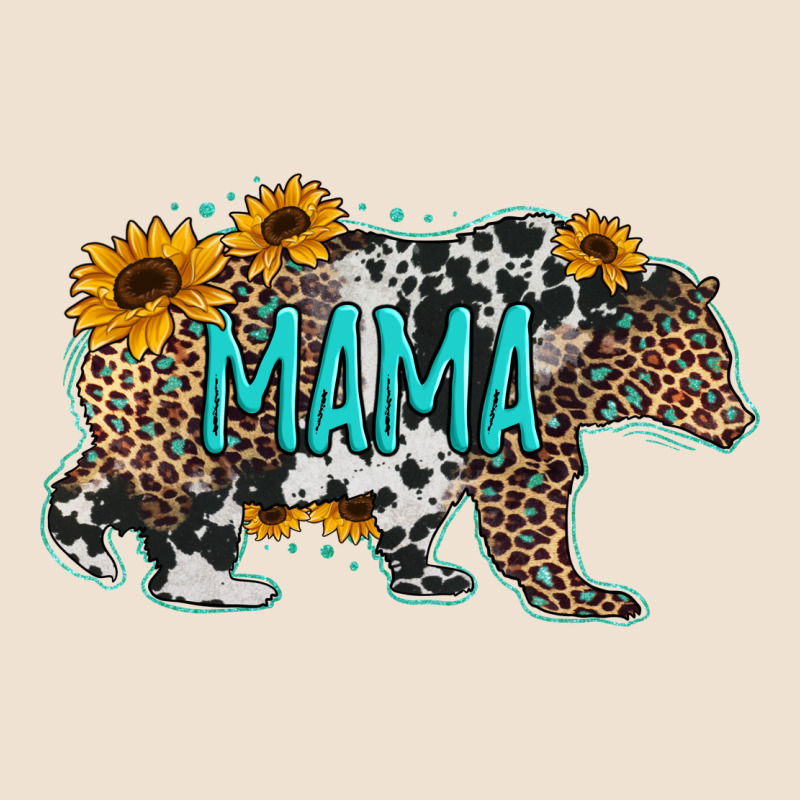 Mama Bear Sunflowers Leopard Cowhide Mother's Day Urban Heavy Tee by Jasminsmagicworld | Teevron