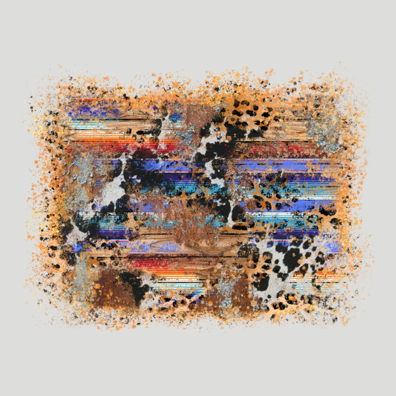 Aztec Leopard Cowhide Wood Western Background Zipper Hoodie by AdoDesignShop | Teevron