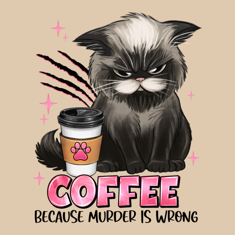 Coffee Because Murder Is Wrong Grumpy Cat Heavyweight Sweatshirt by JahusDesignShop | Teevron