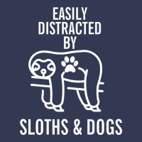 Easily Distracted By Sloths And Dogs Funny Sloth Quote Paw Print Heavyweight Hoodie | Teevron