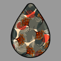 African Fabric Pattern Teardrop Earrings Vintage Hoodie | Teevron