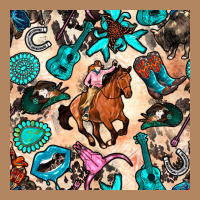 Western Cowgirl Seamless Pattern Long Sleeve Tee | Teevron