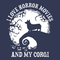 I Love Horror Movies And My Corgi Funny Corgi Heavyweight Hoodie | Teevron