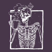 Distressed Skeleton Vintage Smiling Skull Drinking Coffee Heavyweight Hoodie | Teevron