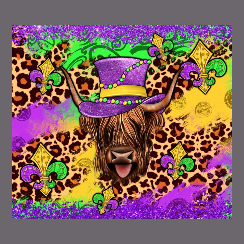 Highland Cow Mardi Gras Tumbler Premium Sweatshirt by JahusDesignShop | Teevron