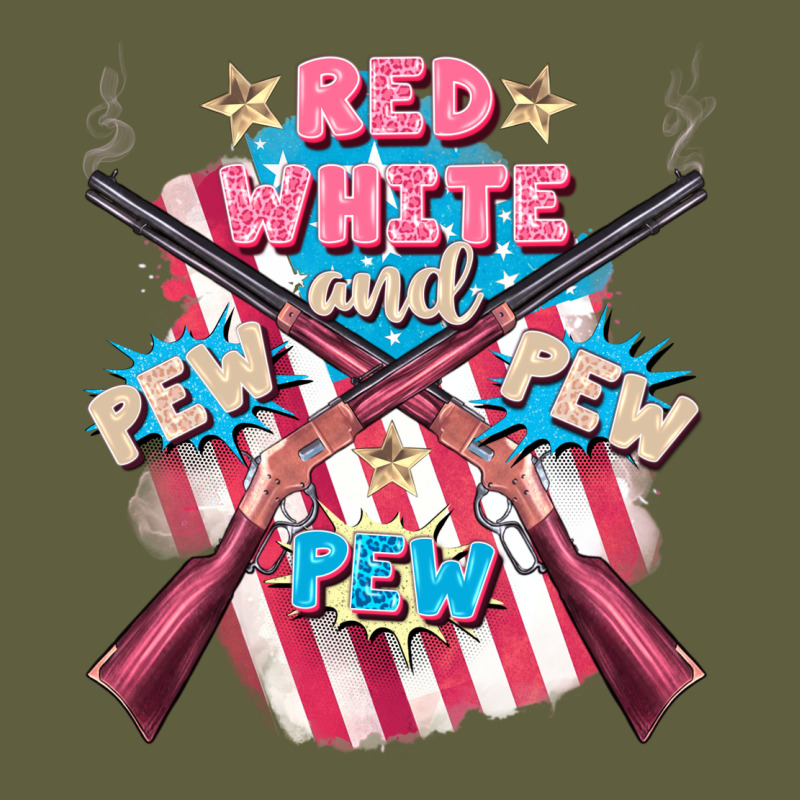 Red White And Pew Pew Pew Vintage Tee by FaDigitalArtStudio | Teevron