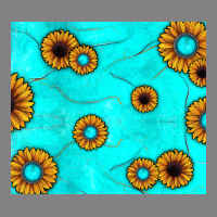 Turquoise Gemstone Sunflower Heavyweight Hoodie | Teevron