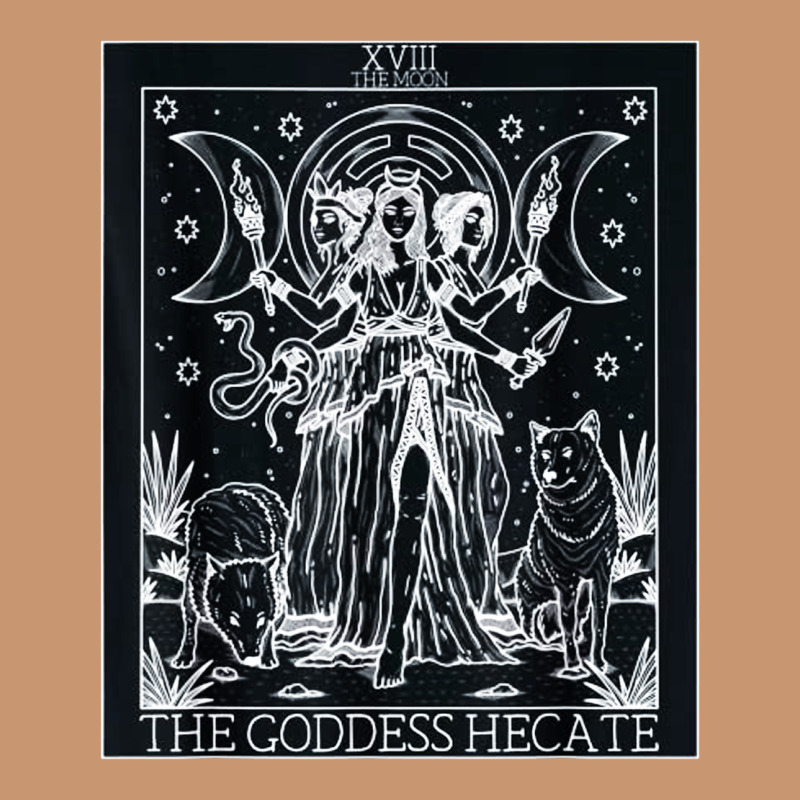 Hecate Tarot Card Triple Moon Goddess Witch Wiccan Pagan Heavyweight Hoodie by artisFamous | Teevron