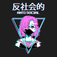 Antisocial Wave Anime Heavyweight Hoodie | Teevron