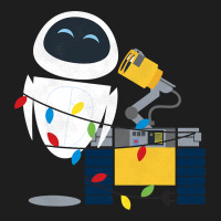 Wall E Eve Christmas Light Wrap Graphic T Shirt Heavyweight Hoodie | Teevron