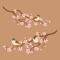 Cherry Blossom Sakura With Bird Heavyweight Hoodie | Teevron