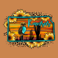 Kansas Owl Sunset Sunflower Map Heavyweight Hoodie | Teevron
