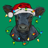 Christmas Baby Black Angus Calf With Lights Urban Hoodie | Teevron