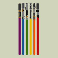 Rainbow Lightsaber Heavyweight Hoodie | Teevron