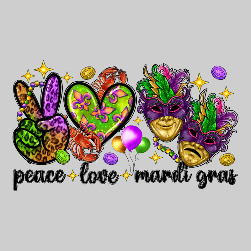 Peace Love Mardi Gras Premium Tee by HowdyJamesFarm | Teevron