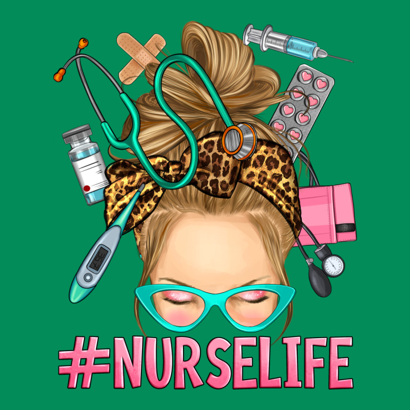 Blonde Messy Bun Nurse Life Urban Hoodie by RanaPortraitStore | Teevron