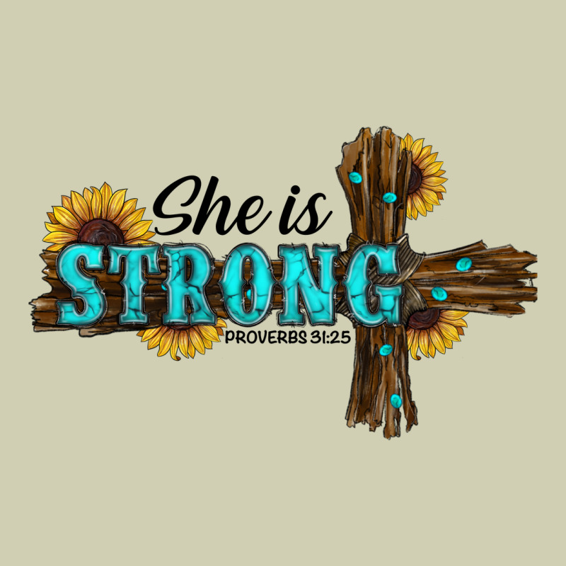 She Is Strong Western Cross Heavy Core Tee by RanaPortraitStore | Teevron
