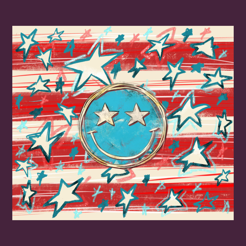 America Flag Smiley  Tumbler Premium Tee by HowdyJamesFarm | Teevron