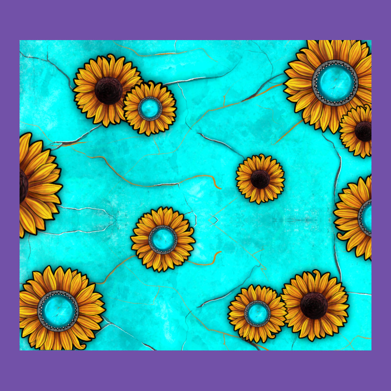 Turquoise Gemstone Sunflower Premium Sweatshirt by JahusDesignShop | Teevron