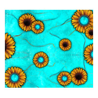 turquoise gemstone sunflower | Teevron