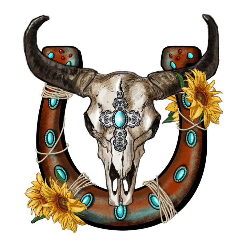Bull Skull With Horseshoe Premium Tee by RanaPortraitStore | Teevron