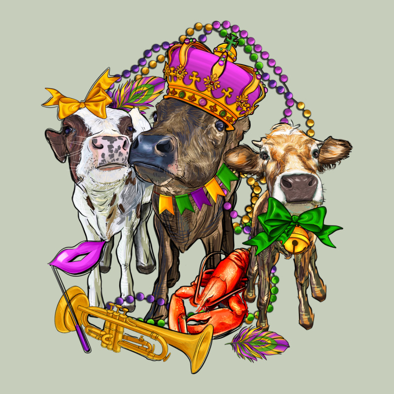 Little Cows And Mardi Gras Party Olivia Ladies Tee by OliviaCreatesArt | Teevron