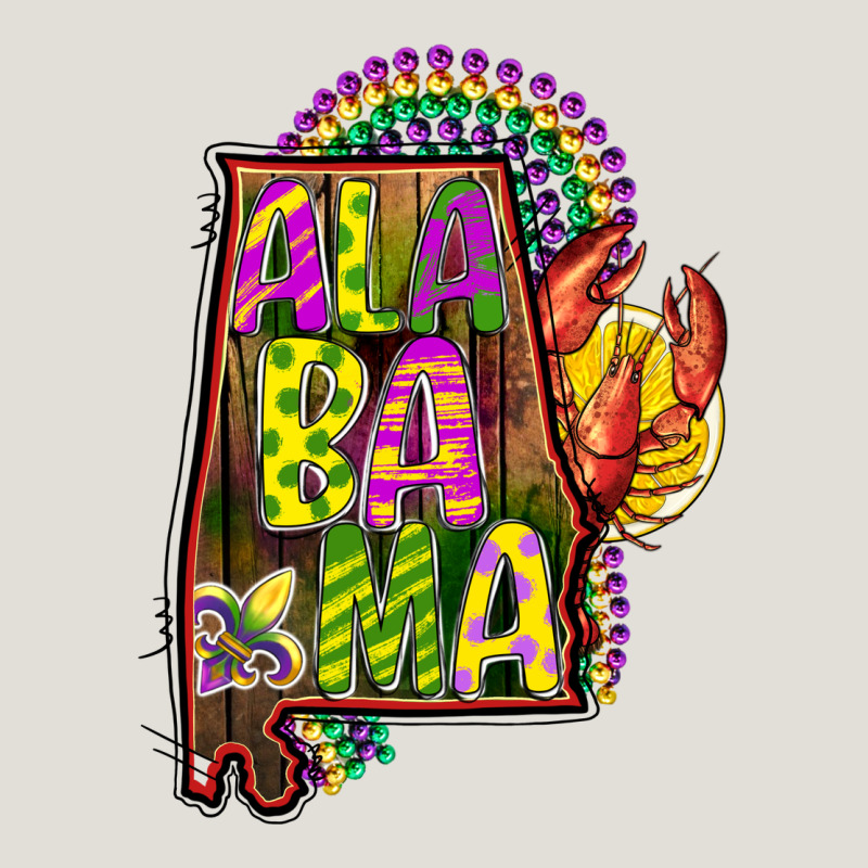 Mardi Gras Alabama Map Heavy Core Tee by CowGirlArtShop | Teevron