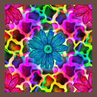 Neon Cowhide With Flower Seamless Pattern Long Sleeve Tee | Teevron