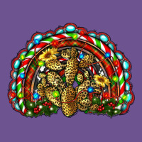 Christmas Rainbow With Leopard Cactus Vintage Tee | Teevron