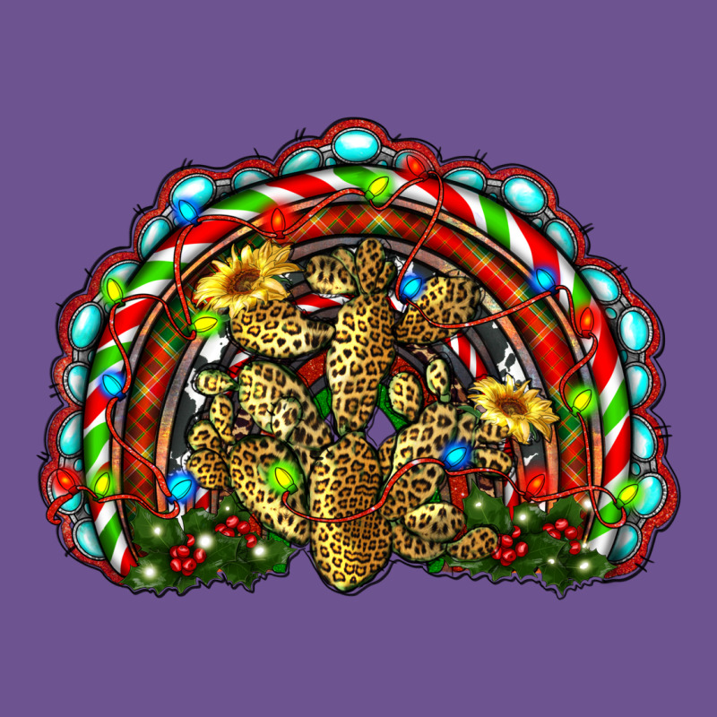 Christmas Rainbow With Leopard Cactus Vintage Tee by RanaPortraitStore | Teevron